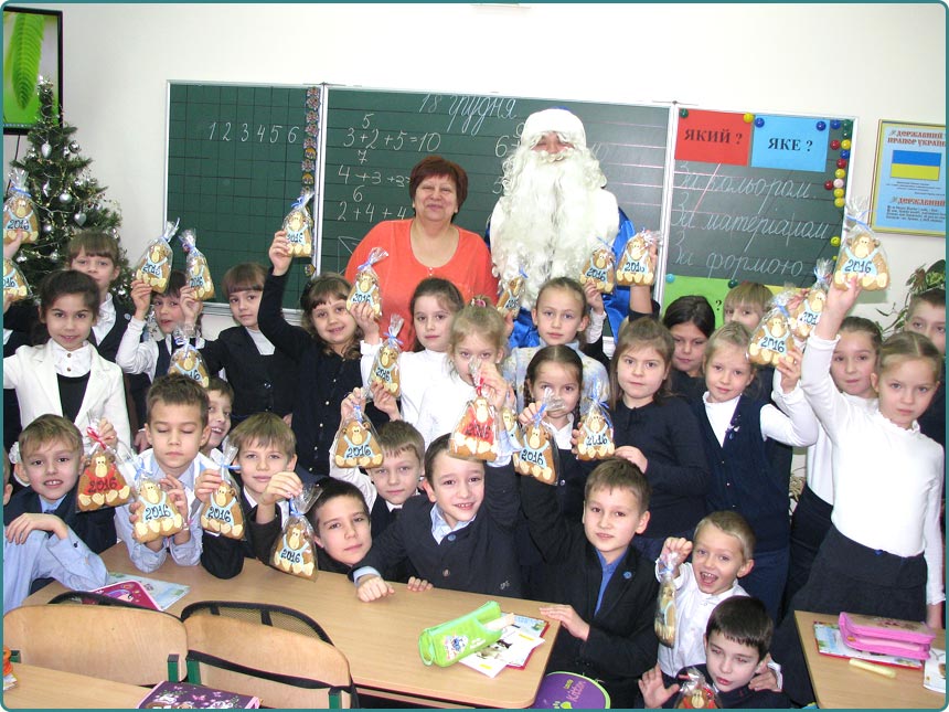 Father Christmas in the Scandinavian school in 2016