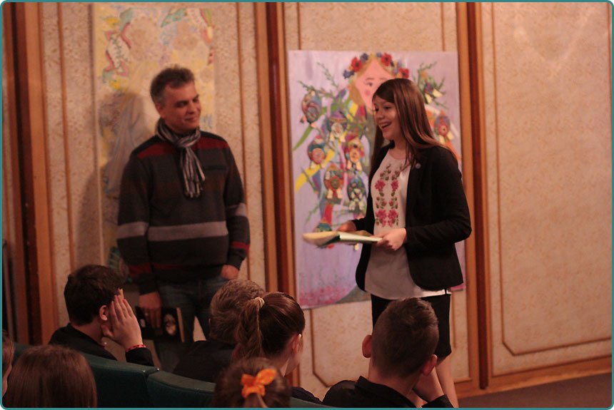 Alexander Gavrosh creative meeting with students of Scandinavian Gymnasium